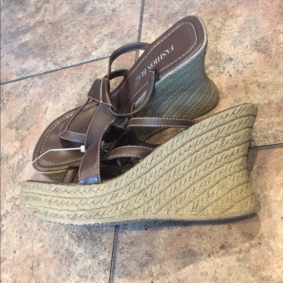 Vintage platform 90’s Y2k wedge 9 brown sandal - Picture 2 of 7